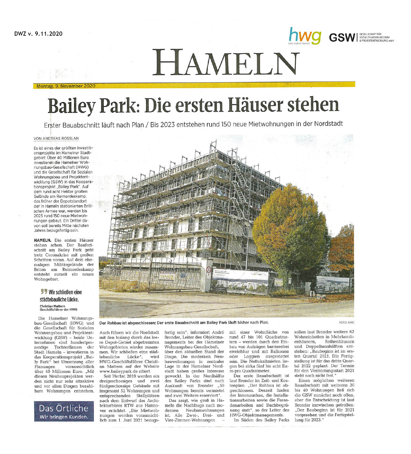 Bailey Park Pressebericht - DWZ